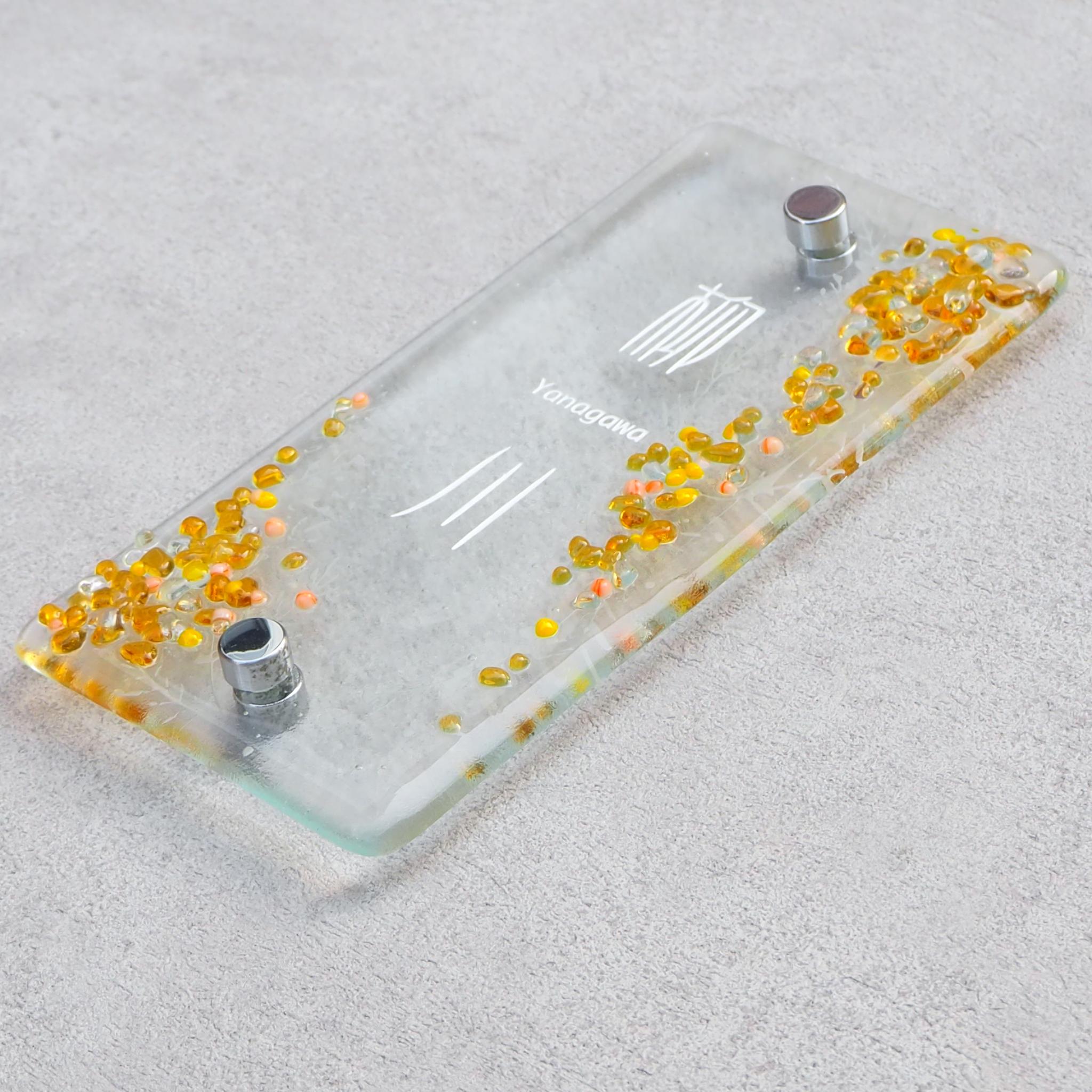 「ミモザの煌めき」ガラス表札 | 8枚目