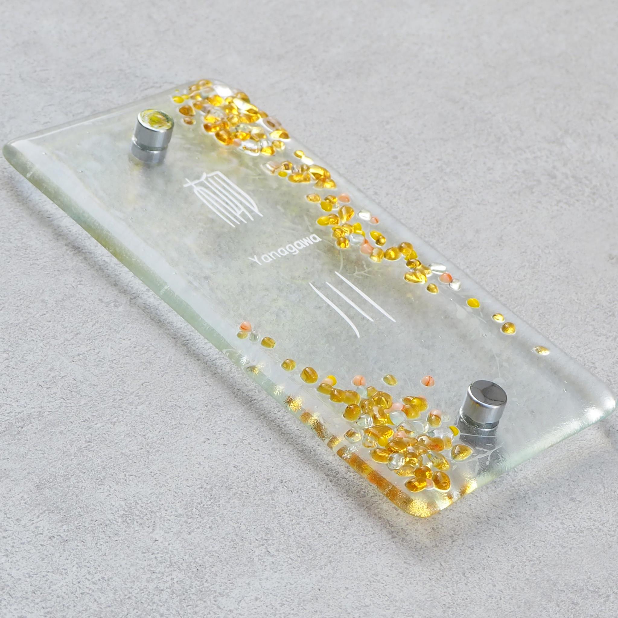 「ミモザの煌めき」ガラス表札 | 9枚目